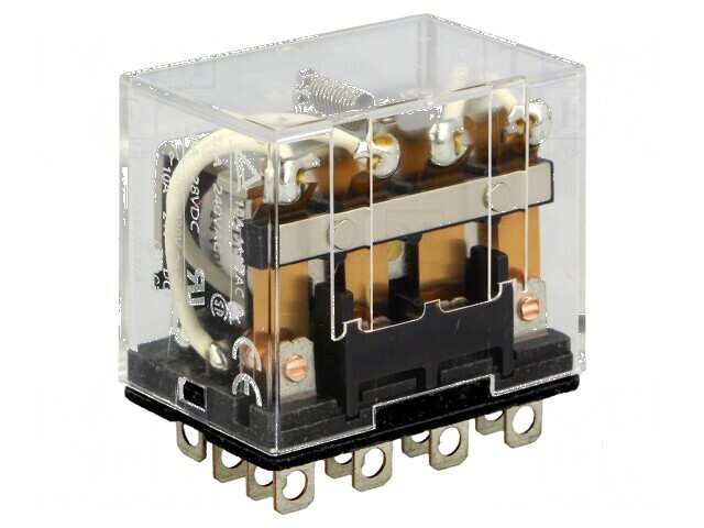 Releu electromagnetic 4PDT cu bobină de 24VDC - 10A
