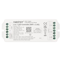 Controller LED MiBoxer PW2, 2-in-1 monocolor dual-white, 20A, 12-48V, WiFi + 2.4GHz, Tuya, alb