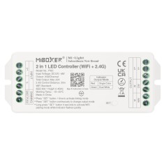 Controller LED MiBoxer PW2, 2-in-1 monocolor dual-white, 20A, 12-48V, WiFi + 2.4GHz, Tuya, alb