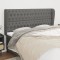 vidaXL Tăblie de pat cu aripioare gri &icirc;nchis 203x23x118/128 cm, textil 3118315