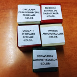 Set 5 Diafilme Color Legislație Rutieră - Circulație, Intersecții, Treceri CF, Obligații, Oprire, Deplasare