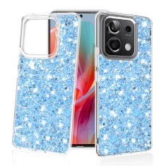 Husa cu sclipici Xiaomi Redmi Note 13 Pro 5G Techsuit Sparkly Glitter, bleu foto