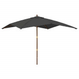 Umbrela de gradina stalp din lemn, antracit, 300x300x273 cm GartenMobel Dekor, vidaXL