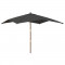 Umbrela de gradina stalp din lemn, antracit, 300x300x273 cm GartenMobel Dekor