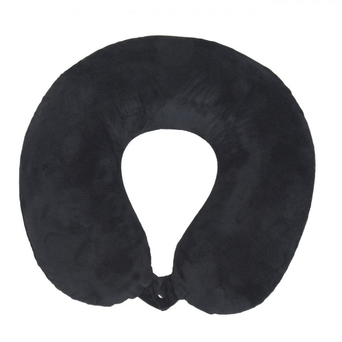Perna De Călătorie, Memory Foam, Anatomică, Culoare Neagră, Mărime 30x30cm