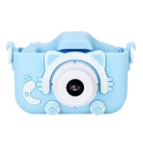 Aparat foto copii, 1080P HD, 2.0 inch, 12MP, 1920 x 1080, 600 mAh, Albastru, pisica, Oem