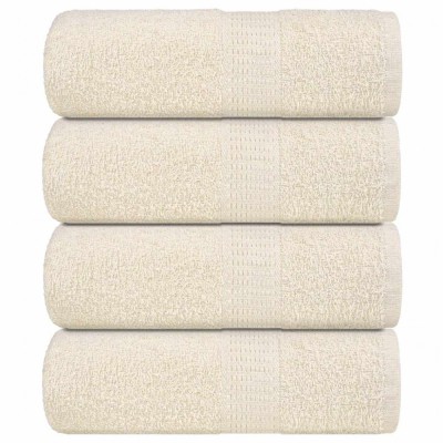 vidaXL Prosoape pentru oaspeți 4 buc crem 30x50cm 360 g/m&amp;sup2; 100% bumbac foto