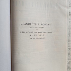 C. Hamangiu - Pandectele Romane: Jurisprudenta, Doctrina si Legislatie 1925