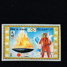 Umm al Qiwain 1971-Sport,Schi,J.O. Sapporo 72,timbru dant.,MNH,Mi.465