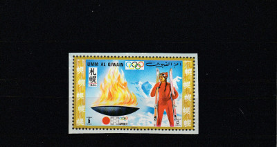 Umm al Qiwain 1971-Sport,Schi,J.O. Sapporo 72,timbru dant.,MNH,Mi.465 foto