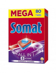 Tablete detergent pentru masina de spalat vase Somat All in one, 80 bucati foto