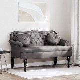 vidaXL Bancă Chesterfield Gri 120.5 x 65 x 75 cm Piele artificială 42019282
