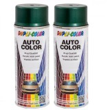 Cumpara ieftin Pachet 2 x Vopsea spray auto Dacia verde malachit metalizata Dupli-Color 350 ml