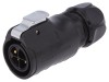 Conector Circular Mufă TATA LUTRONIC 4 Pini Aurit IP67 Pe Cablu