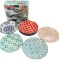 Set 6 farfurii in relief din ceramica colorata, 10 cm