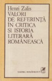 Valori de referinta in critica si istoria literara romaneasca