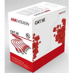 Cablu U/UTP cat. 5E Hikvision, DS-1LN5E-S, 24AWG, material cupru integral,