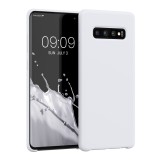 Husa Kwmobile pentru Samsung Galaxy S10 Plus, Silicon, Alb, 49028.48, Carcasa