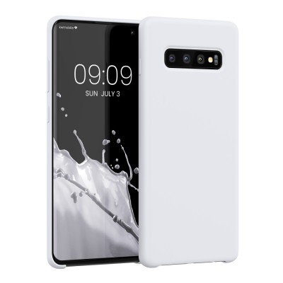 Husa Kwmobile pentru Samsung Galaxy S10 Plus, Silicon, Alb, 49028.48 foto