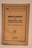 Regulament pentru aplicarea Legii administrative din 1939 &ndash; Editura Alcalay &amp; Co. &ndash; raritate interbelică