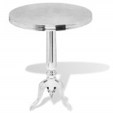 vidaXL Masă laterală rotundă din aluminiu, argintiu