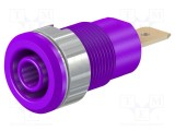 Conector banană 4mm soclu 32A 1kV violet aurit ST&Auml;UBLI