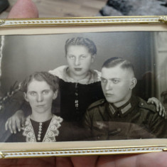 Poza WWII, soldat german cu familia