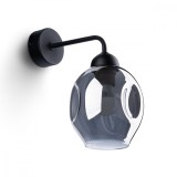 Lampă De Perete Fillan Negru Oțel 1 Bec Oval Modern De Interior