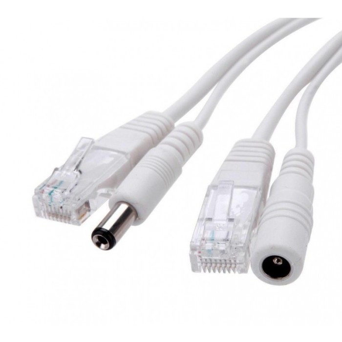 Cablu FTP si alimentare elSales ELS-CUA pentru sistem video analog sau digital , lungime 20 metri , gri