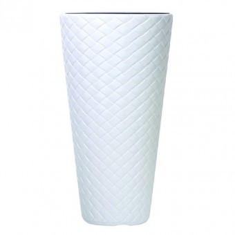 Ghiveci decorativ Curver Matuba, inaltime 78cm, diametru 78cm,alb foto