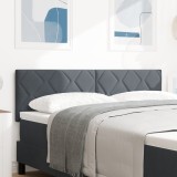 vidaXL Cap de Pat LED Gri &Icirc;nchis 160 cm Set de 2 Gri &Icirc;nchis Poliester