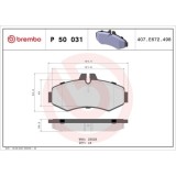 Placute frana Mercedes V-Class (638/2) 02.96-07.03, Vito Box (W638) 03.97-07.03, Vito Bus (W638) 02.96-07.03, Fata, BREMBO
