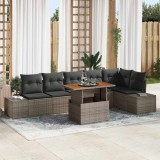 VidaXL Set de masă pentru grădină 7 pcs Gri, Maro 100 x 55 x 73 cm