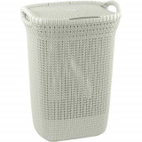 Cumpara ieftin Coș Curver KNIT 3676 57L, crem, 45x34x61 cm, pentru rufe, lenjerie de pat