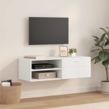 vidaXL Dulap din Lemn cu sertar Alb 100,5 x 39 x 30 cm Lemn compozit 880241