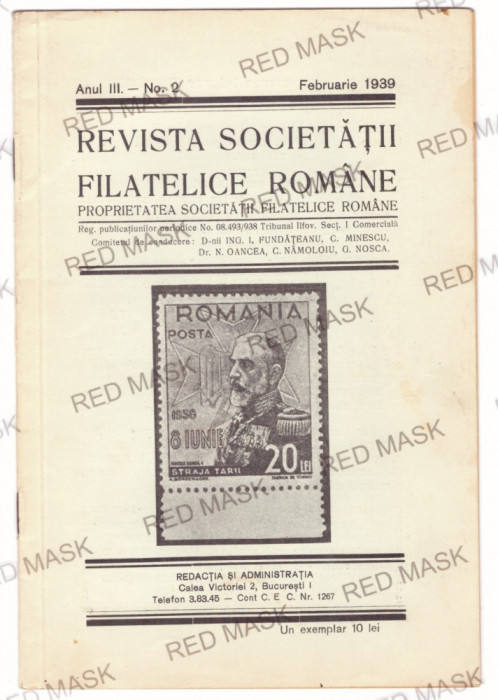 Revista FILATELIA din 1939 - nr. 2 - Feb.