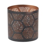 Suport lumanare, BS529-557E, metal, maro, 10.5 x 11 cm