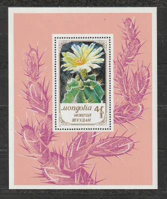 Mongolia 1989 - #512 Cactusi - S/S 1v MNH foto