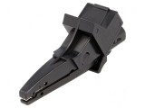 Bornă crocodil 20A 1kVDC neagră pentru cablu max. 25mm