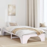 vidaXL Cadru de pat alb 80x200 cm din lemn de pin solid