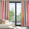Set de doua draperii Heinner Home HR-DR140-PK01,140x270 cm, dungi roz + 6 pahare