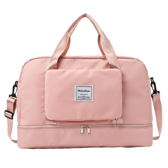Geanta pliabila, flippy, pentru voiaj, buzunare multiple, de mana, impermeabila, material textil, capacitate 8 kg, dimensiune deschisa 42x28x10 cm, ro
