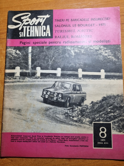 sport si tehnica august 1971-smaranda braescu,mobra 50,raliul rasnov