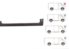 Prag Mercedes Sprinter (906) 01.2007- , 209-524 07.2006- VW Crafter (2E) 12.2005- Dreapta , lungime 1550mm , sub usa culisanta , cargo hold: L=3265/4