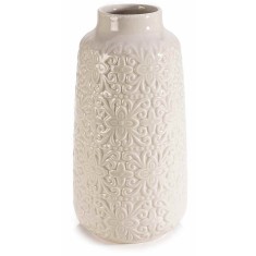 Vaza flori portelan bej &Oslash; 13 cm x 25 H