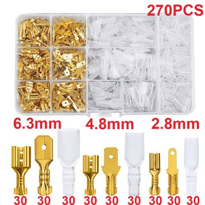 Set 270 buc papuci izolati terminale electrice sertizare crimpare foto