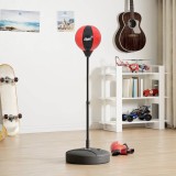 vidaXL Set minge de box cu mănuși/pompă, &icirc;nălțime reglabilă 81-122 cm