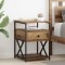 vidaXL Dulap de noapte 2 pcs Lemn vechi 40 x 42 x 55 cm Lemn compozit 881882