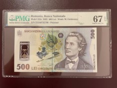 Romania 500 lei 2022 pick 123c grad 67 pmg