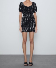 Rochie Zara, negru/buline, S foto